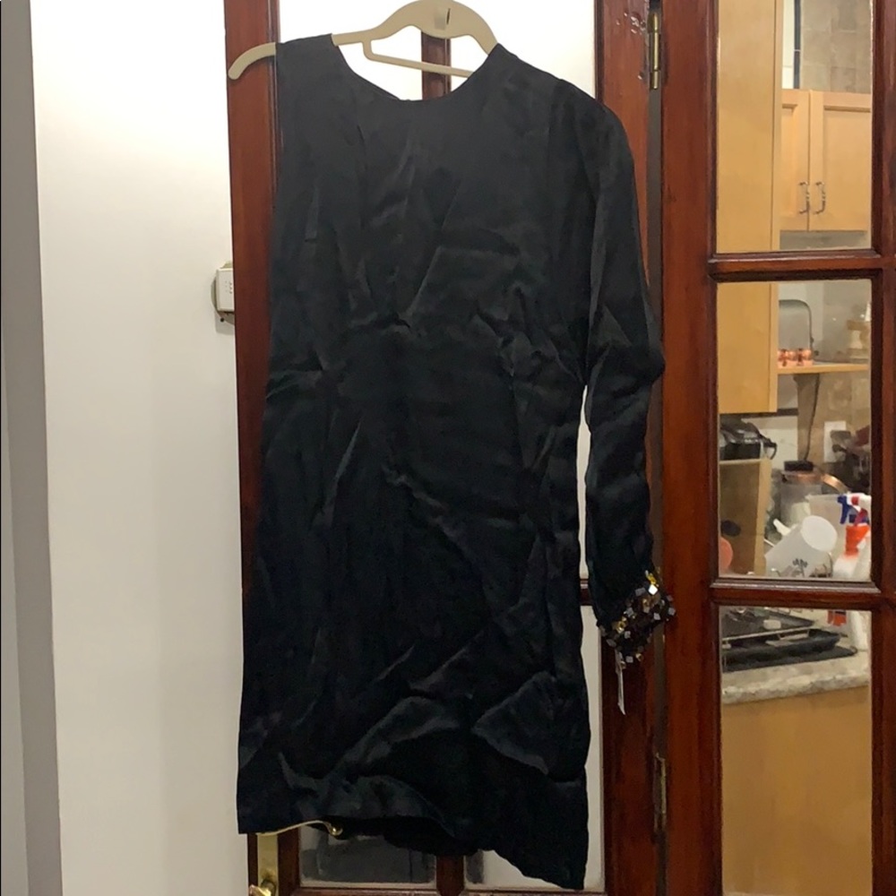 Black silk dress